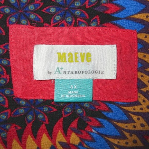 Maeve Anthropologie Elly Wrap Blouse Size 3X Kimono Tunic Asymmetrical Artsy NEW - Picture 7 of 14